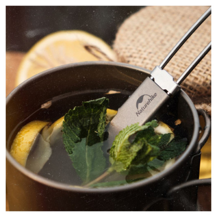 Ложка-виделка туристична Naturehike титанова NH19C001-J (6927595734766)