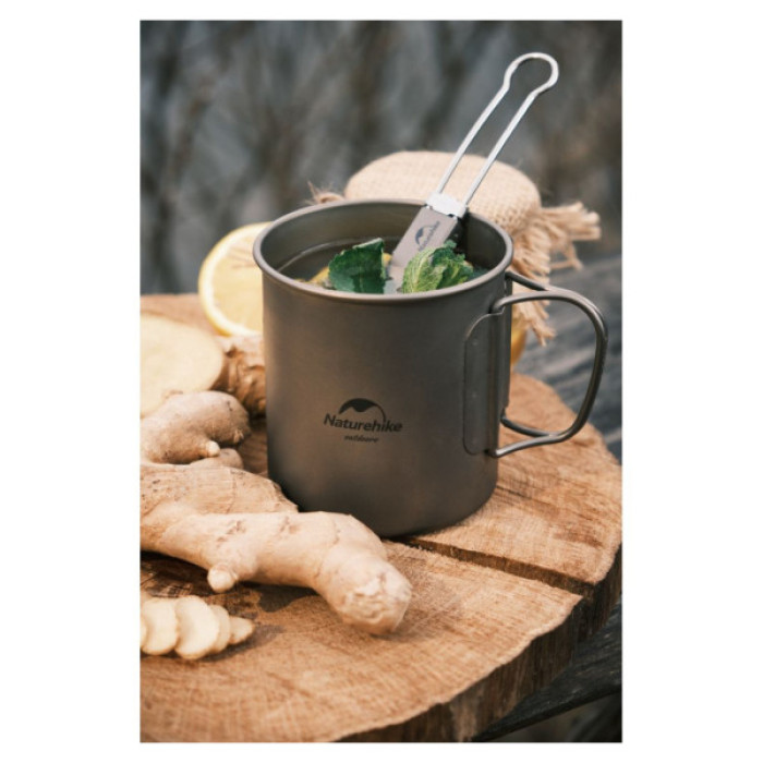 Ложка-виделка туристична Naturehike титанова NH19C001-J (6927595734766)
