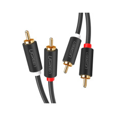 Кабель мультимедійний 2xRCA M to 2xRCA M 3.0m AV104 black Ugreen (10519)