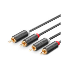 Кабель мультимедійний 2xRCA M to 2xRCA M 3.0m AV104 black Ugreen (10519)