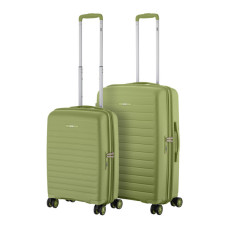 Набір валіз 2E Aero (M+S), оливково-зелені (2E-SPP-AERO-SET2-MG)