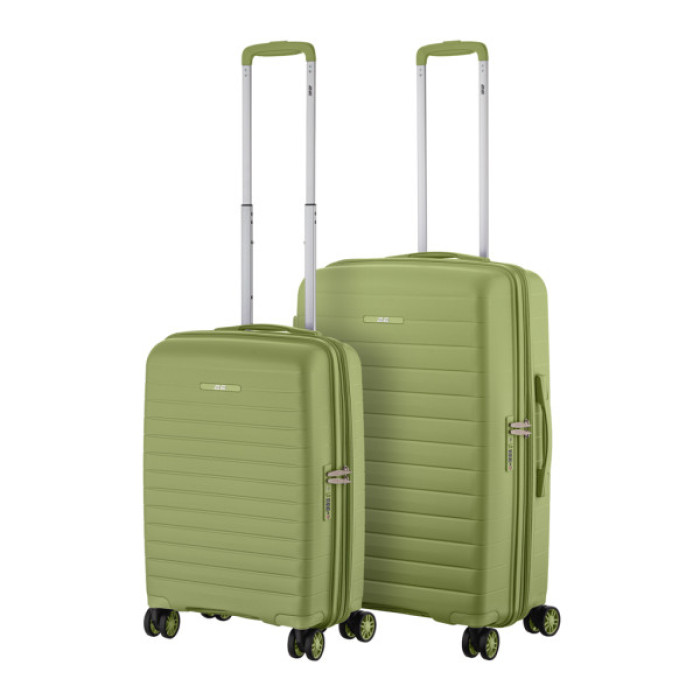 Набір валіз 2E Aero (M+S), оливково-зелені (2E-SPP-AERO-SET2-MG)