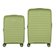 Набір валіз 2E Aero (M+S), оливково-зелені (2E-SPP-AERO-SET2-MG)