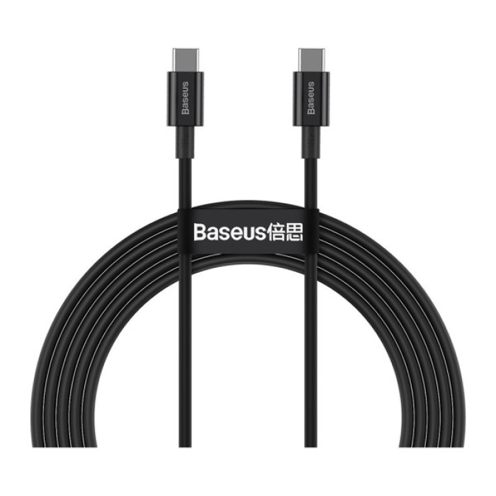 Дата кабель USB-C to USB-C 2.0m 100W black Baseus (CATYS-C01)