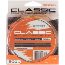 Волосінь Brain Classic Carp Line (solid orange) 300m 0.30mm 20lb 8.8kg (1858.80.99)