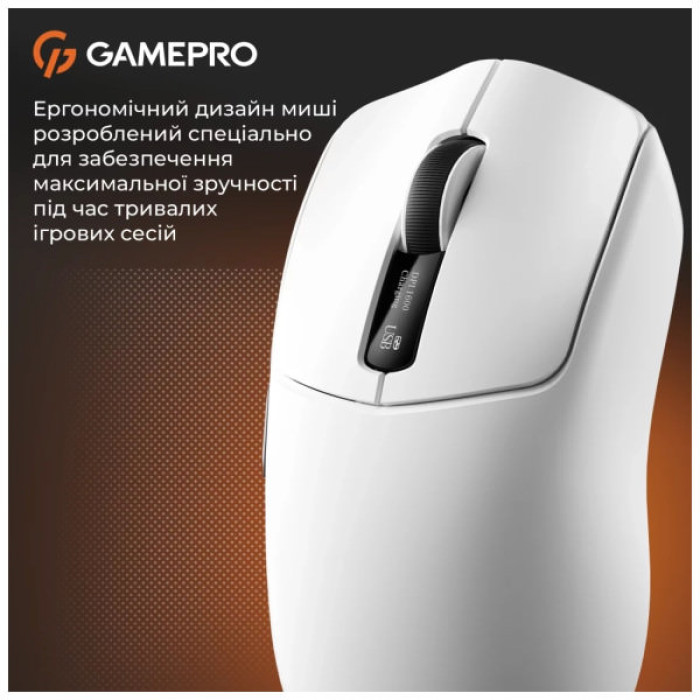 Мишка GamePro Genesis Ranker Wireless/Bluetooth/USB White (GM012W)