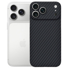 Чохол до мобільного телефона BeCover FIBRA Carbonite MagSafe Apple iPhone 17 Pro Black (715409)