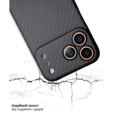 Чохол до мобільного телефона BeCover FIBRA Carbonite MagSafe Apple iPhone 17 Pro Black (715409)
