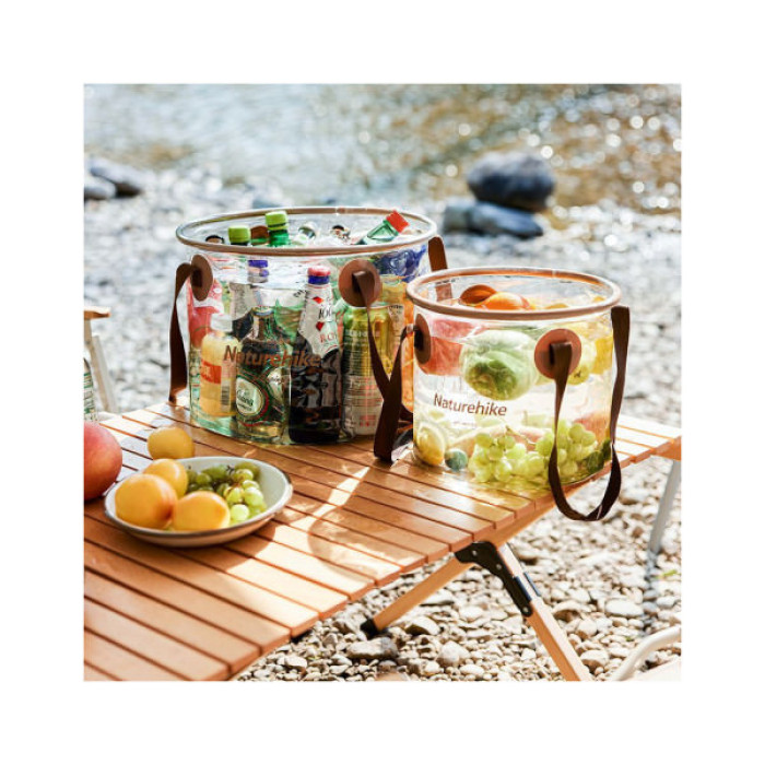 Відро складне Naturehike ПВХ NH20SJ040 10л прозорий (6975641886761)