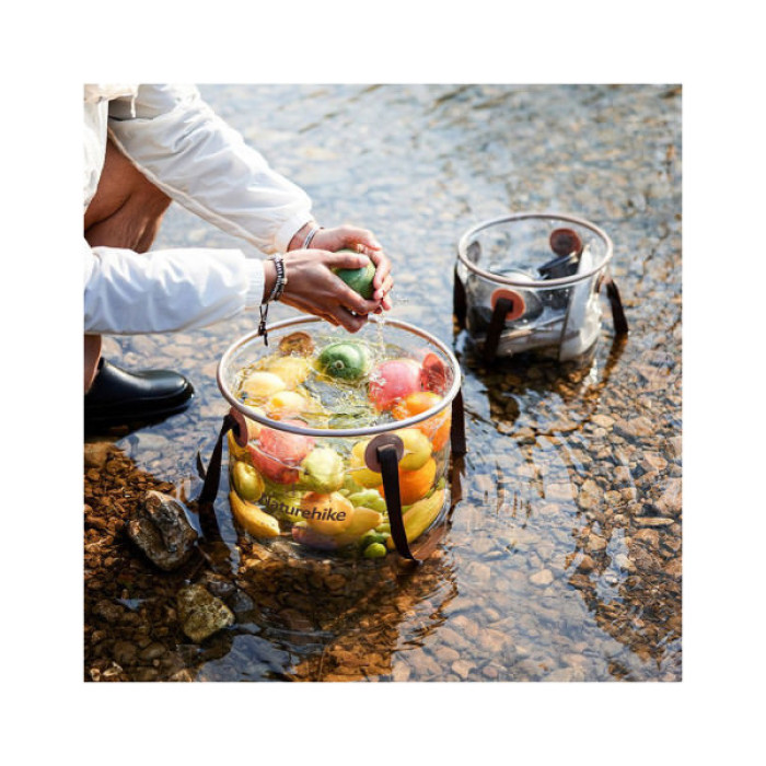 Відро складне Naturehike ПВХ NH20SJ040 10л прозорий (6975641886761)