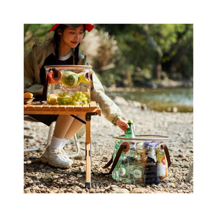 Відро складне Naturehike ПВХ NH20SJ040 10л прозорий (6975641886761)