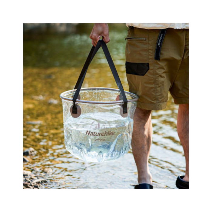 Відро складне Naturehike ПВХ NH20SJ040 10л прозорий (6975641886761)