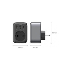Зарядний пристрій UGREEN 3xUSB 30W Outlet Extender (2хUSB-A+USB-C) CD314 (90613)