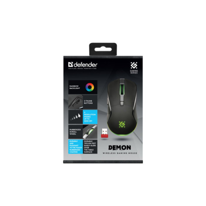 Мишка Defender Demon GM534 Wireless Black (52534)