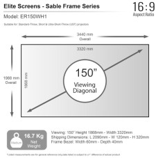 Проекційний екран Elite Screens ER150WH1