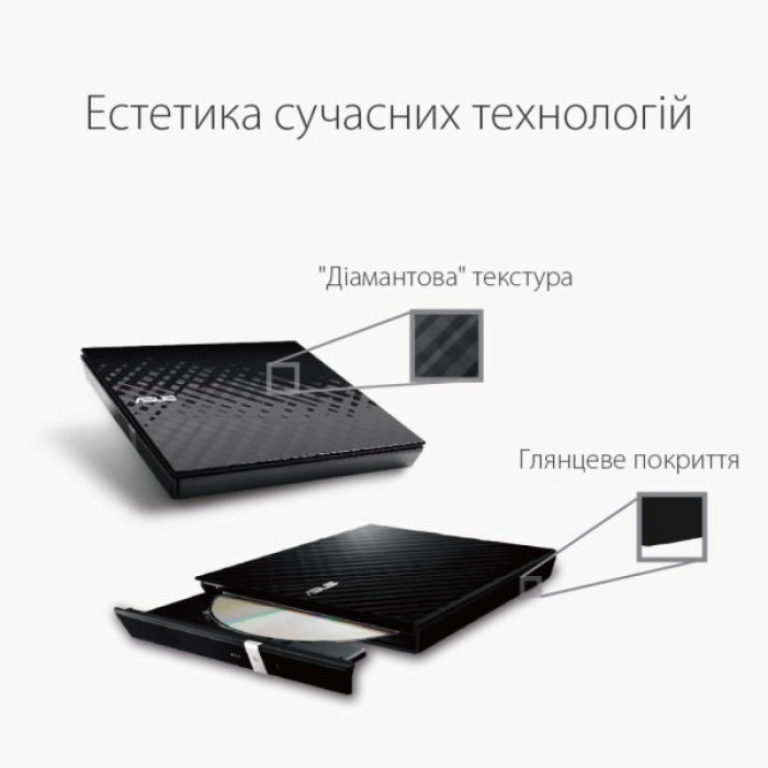 Оптичний привід DVD-RW ASUS SDRW-08D2S-U LITE/BLK/G/AS (90-DQ0435-UA221KZ)