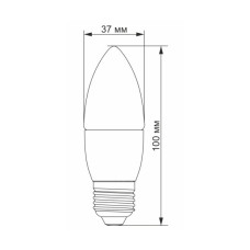 Лампочка TITANUM LED C37e 7W E27 4100K (VL-C37e-07274)