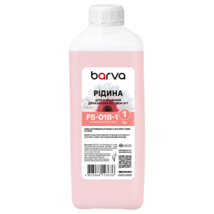 Рідина для очистки Barva Brother/Epson 1 for Water-Based Inks Printhead (F5-018-1)