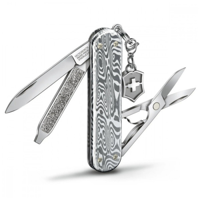 Ніж Victorinox Classic SD Brilliant Damast + брелок-лого (0.6221.34)