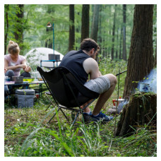 Крісло складане Naturehike Stellaluna L04 CNK2450JJ015, розмір M, чорне (6976023929410)