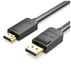 Кабель мультимедійний DisplayPort M to HDMI M 1.5m 1080p60Hz black Vention (HADBG)