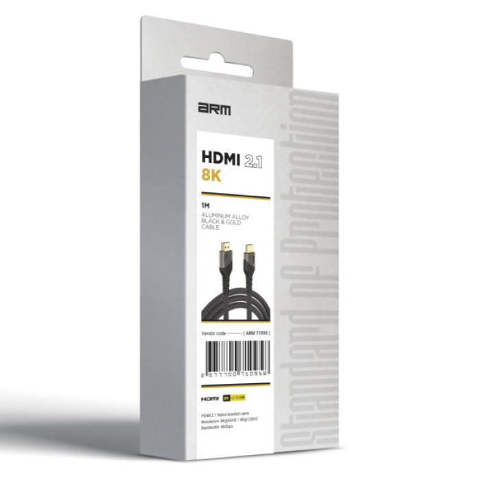 Кабель мультимедійний HDMI M to HDMI M 2.0m V2.1 8K black Armorstandart (ARM71096)