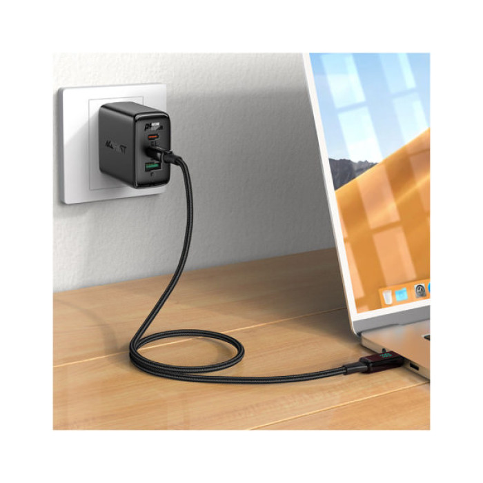 Дата кабель USB-C to USB-C 2.0m 100W with display C6-03 Acefast (6974316281054)