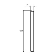 Лампочка Eurolamp Линейная светодиодная лампа EUROLAMP стекло 18W G13 (T8) 4000K 220V (LED-T8-18W/4000(скло))