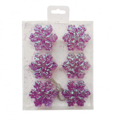 Ялинкова іграшка Novogod`ko Сніжинки 5 cм 12 шт Пластик (974860)