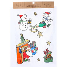 Новорічні наклейки Chomik Санта в каміні 31х47 см (5900779851955_2)