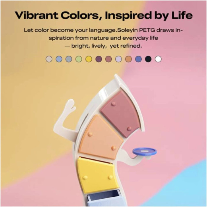 Пластик для 3D-принтера Creality Soleyin PETG 1.75мм, 1кг, blue snow mountain (3301030167)