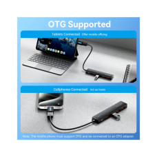 Концентратор Vention USB to 4xUSB 3.2 Gen2 + USB-C 10Gbps 0.15m black (CHOBB)