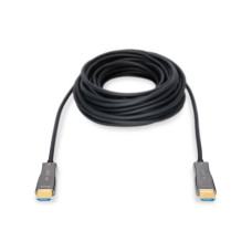 Кабель мультимедійний HDMI M to HDMI M 10m 4K AOC hybrid-fiber black Digitus (AK-330125-100-S)