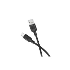 Дата кабель USB 2.0 AM to USB-C 1.0m silicone black BOROFONE (6941991115431)