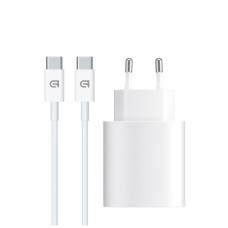Зарядний пристрій Armorstandart AMHJ83 20W USB-C White + cable USB-C to USB-C (ARM77725)