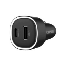 Зарядний пристрій Canyon 1xUSB + 1xUSB-C PD48W black (CNE-CCABR3AC)
