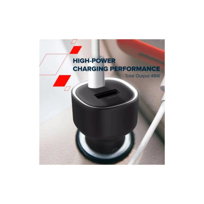 Зарядний пристрій Canyon 1xUSB + 1xUSB-C PD48W black (CNE-CCABR3AC)