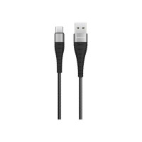 Дата кабель USB 2.0 AM to USB-C 1.0m 2.4A nylon BX32 black BOROFONE (6931474710451)