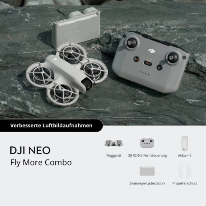 Квадрокоптер DJI Neo Fly More Combo (DJI RC-N3) пульт без дисплея (CP.FP.00000185.01)