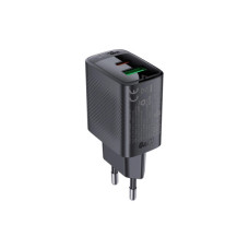 Зарядний пристрій Acefast A78 1xUSB-C PD20W + 1xUSB-A GaN Black (6974316283256)