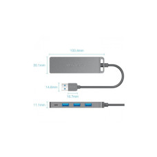 Концентратор Vention USB 3.0 to 4xUSB 3.0 black (CHLBB-SCB)