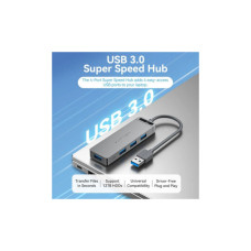 Концентратор Vention USB 3.0 to 4xUSB 3.0 black (CHLBB-SCB)
