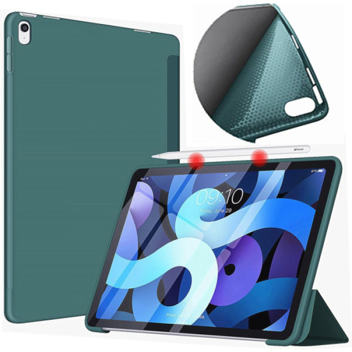 Чохол до планшета BeCover Tri Fold Soft TPU Silicone Apple iPad Air 11" M2/M3 (2024/2025) Dark Green (711406)