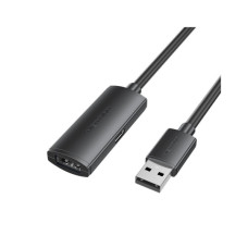 Дата кабель USB 2.0 AM/AF 5.0m Active black Vention (CBKBJ)