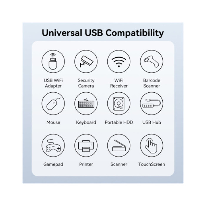 Дата кабель USB 2.0 AM/AF 5.0m Active black Vention (CBKBJ)