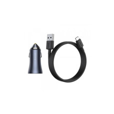 Зарядний пристрій Baseus 2xUSB QC3.0 + cable USB to USB-C 40W Golden Contactor Pro dark gray (TZCCJD-A0G)