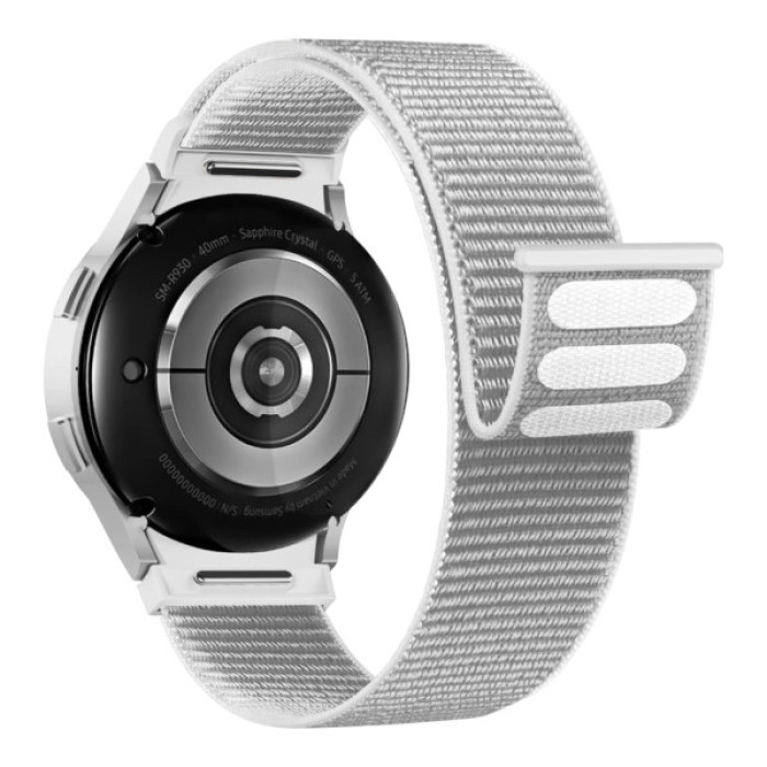 Ремінець до смарт-годинника Armorstandart Nylon Band для Samsung Galaxy Watch 7 / FE / 6 / 6 Classic / 5 / 5 Pro / 4 / 4 Classic White (ARM86852)