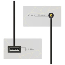 Кабель живлення USB to DC 4.0x1.7mm 12V 0.8m Armorstandart (ARM79301)