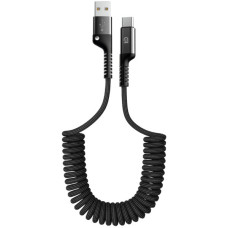 Дата кабель USB 2.0 AM to USB-C 1.0m Spiral 2.4A black Armorstandart (ARM75390)
