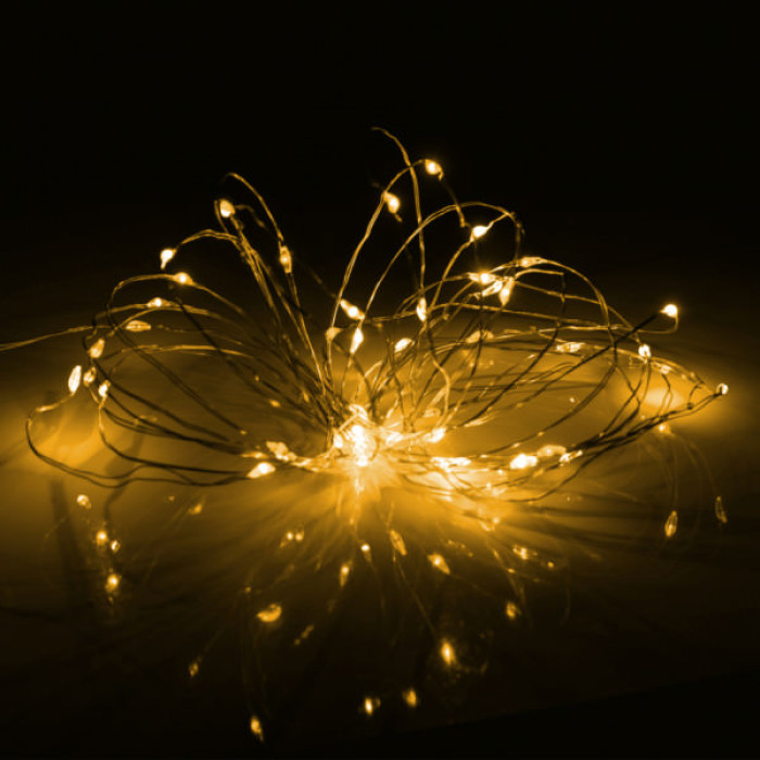 Гірлянда YES! Fun Нитка на мідному дроті 50 LED Тепло-біла 5 м Статична USB (975040)